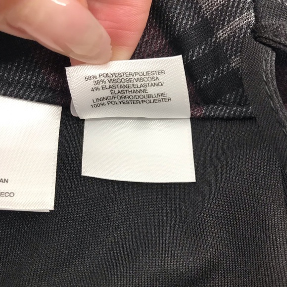 Nine West Plaid Black & Plum Skirt, NWT - Picture 8 of 8